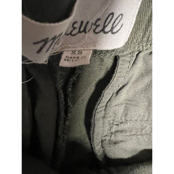 MADEWELL army green cotton blend elastic waist gym shorts sz XS - Picture 5 of 5